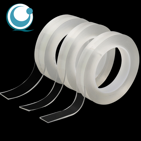 1MM 双面丙烯酸胶带透明强粘纳米可重复使用安装壁虎胶带适用于家庭办公室汽车装饰